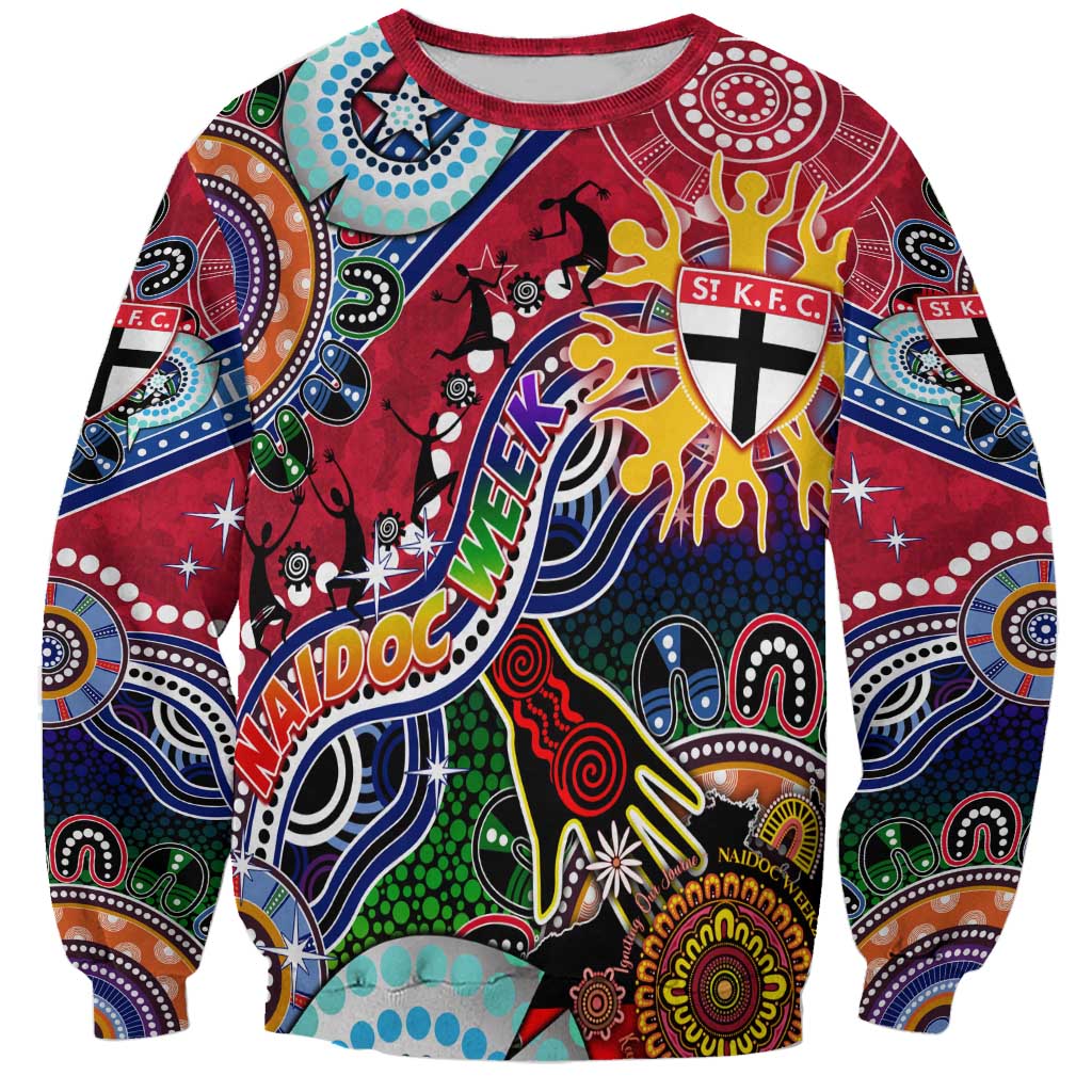 Custom NAIDOC Week 2024 St Kilda Saints Sweatshirt Australia Aboriginal Dot Painting