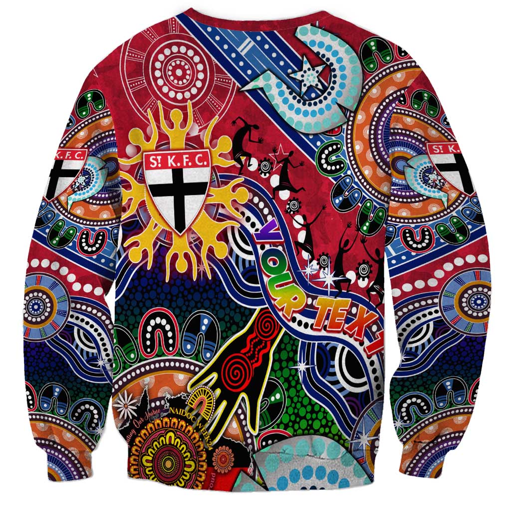 Custom NAIDOC Week 2024 St Kilda Saints Sweatshirt Australia Aboriginal Dot Painting