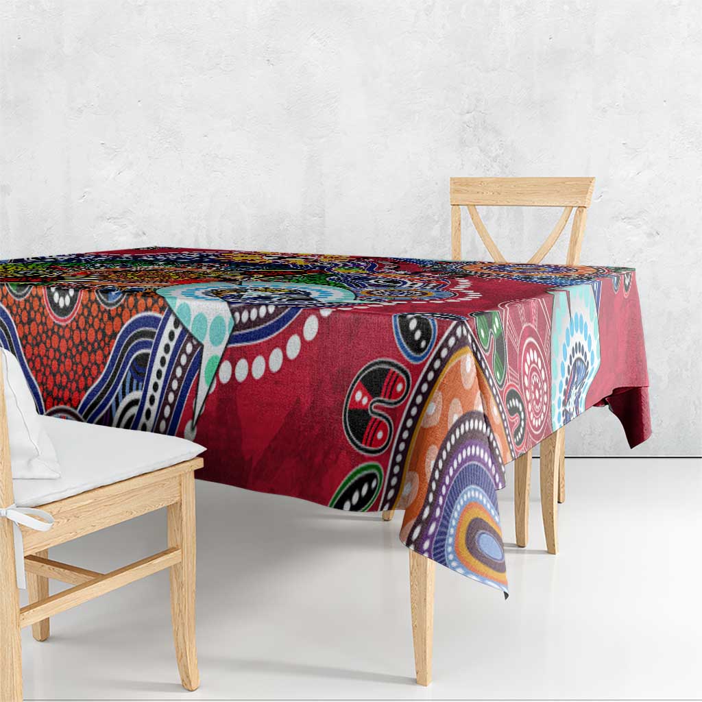 Custom NAIDOC Week 2024 St Kilda Saints Tablecloth Australia Aboriginal Dot Painting