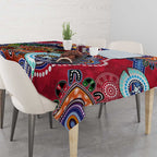 Custom NAIDOC Week 2024 St Kilda Saints Tablecloth Australia Aboriginal Dot Painting