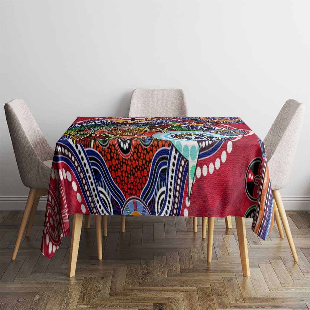 Custom NAIDOC Week 2024 St Kilda Saints Tablecloth Australia Aboriginal Dot Painting