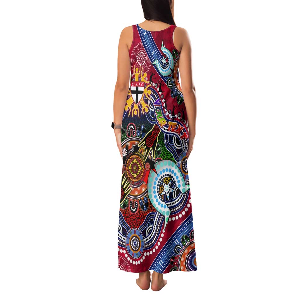 Custom NAIDOC Week 2024 St Kilda Saints Tank Maxi Dress Australia Aboriginal Dot Painting