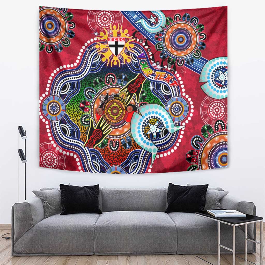 Custom NAIDOC Week 2024 St Kilda Saints Tapestry Australia Aboriginal Dot Painting