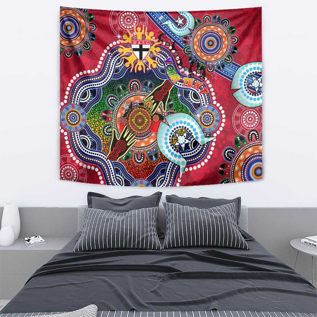 Custom NAIDOC Week 2024 St Kilda Saints Tapestry Australia Aboriginal Dot Painting
