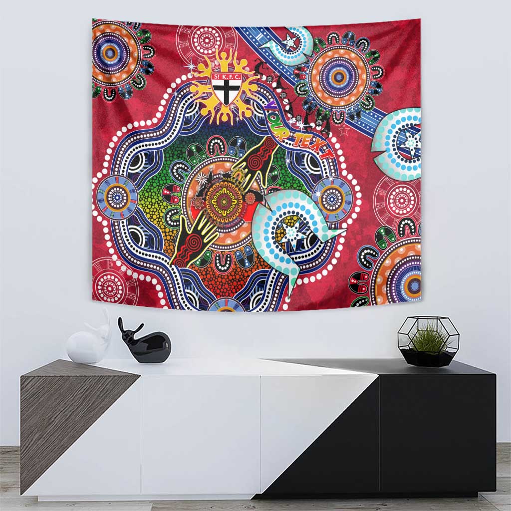 Custom NAIDOC Week 2024 St Kilda Saints Tapestry Australia Aboriginal Dot Painting