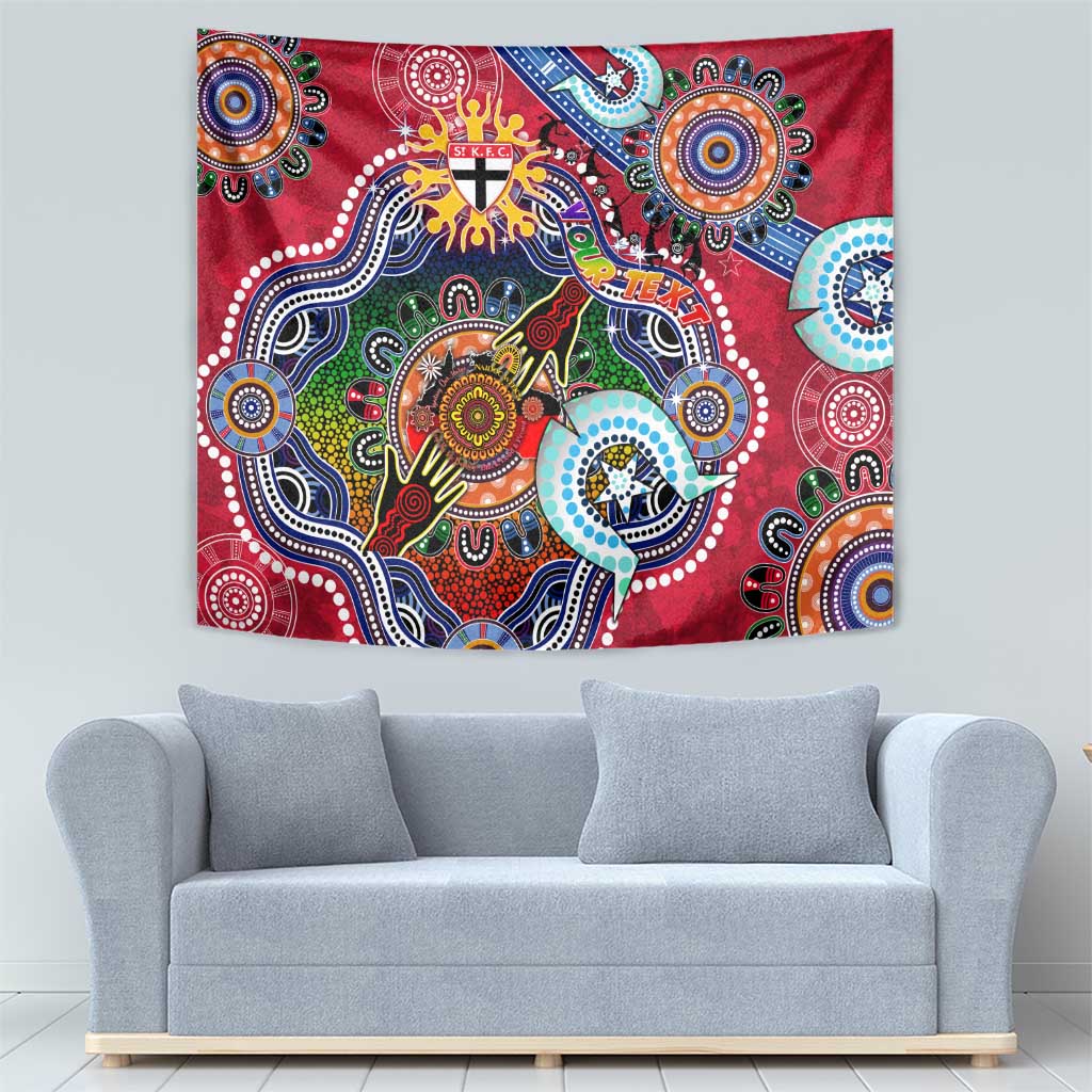 Custom NAIDOC Week 2024 St Kilda Saints Tapestry Australia Aboriginal Dot Painting