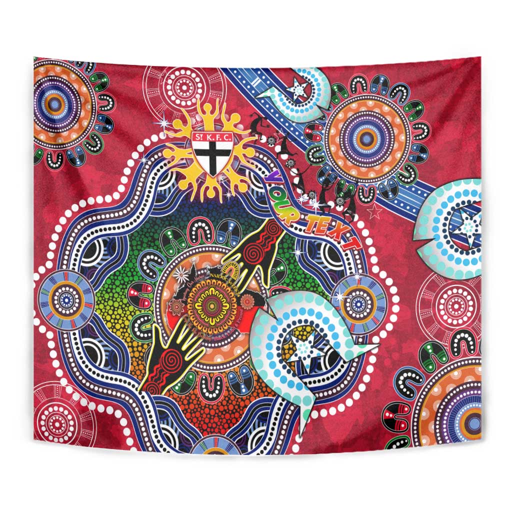 Custom NAIDOC Week 2024 St Kilda Saints Tapestry Australia Aboriginal Dot Painting