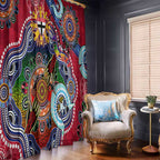 Custom NAIDOC Week 2024 St Kilda Saints Window Curtain Australia Aboriginal Dot Painting