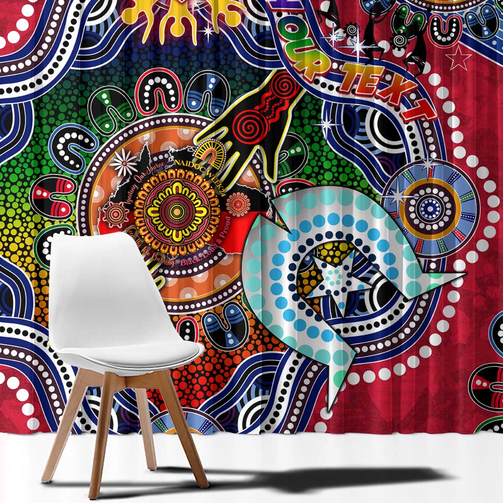 Custom NAIDOC Week 2024 St Kilda Saints Window Curtain Australia Aboriginal Dot Painting