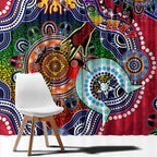 Custom NAIDOC Week 2024 St Kilda Saints Window Curtain Australia Aboriginal Dot Painting