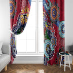 Custom NAIDOC Week 2024 St Kilda Saints Window Curtain Australia Aboriginal Dot Painting