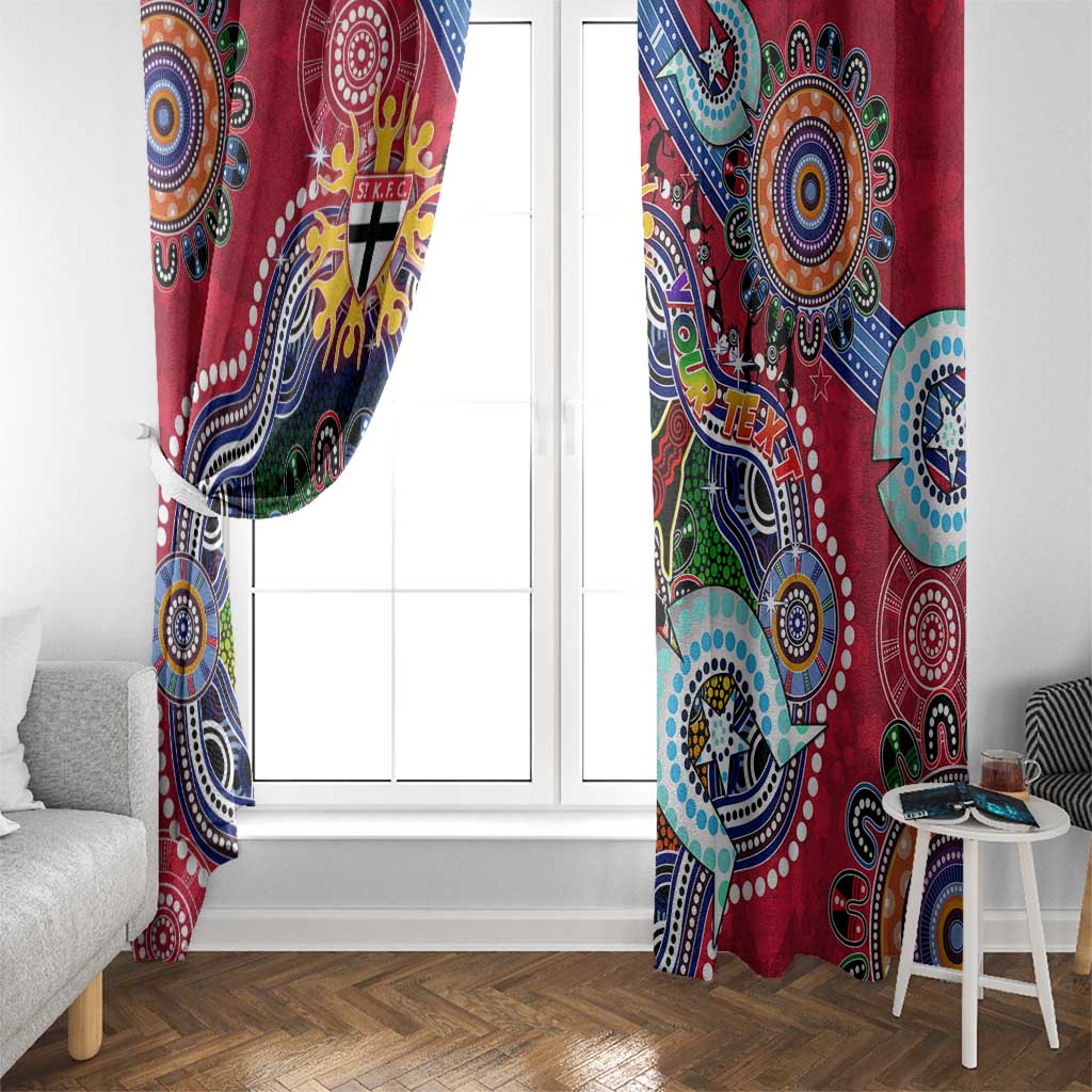 Custom NAIDOC Week 2024 St Kilda Saints Window Curtain Australia Aboriginal Dot Painting