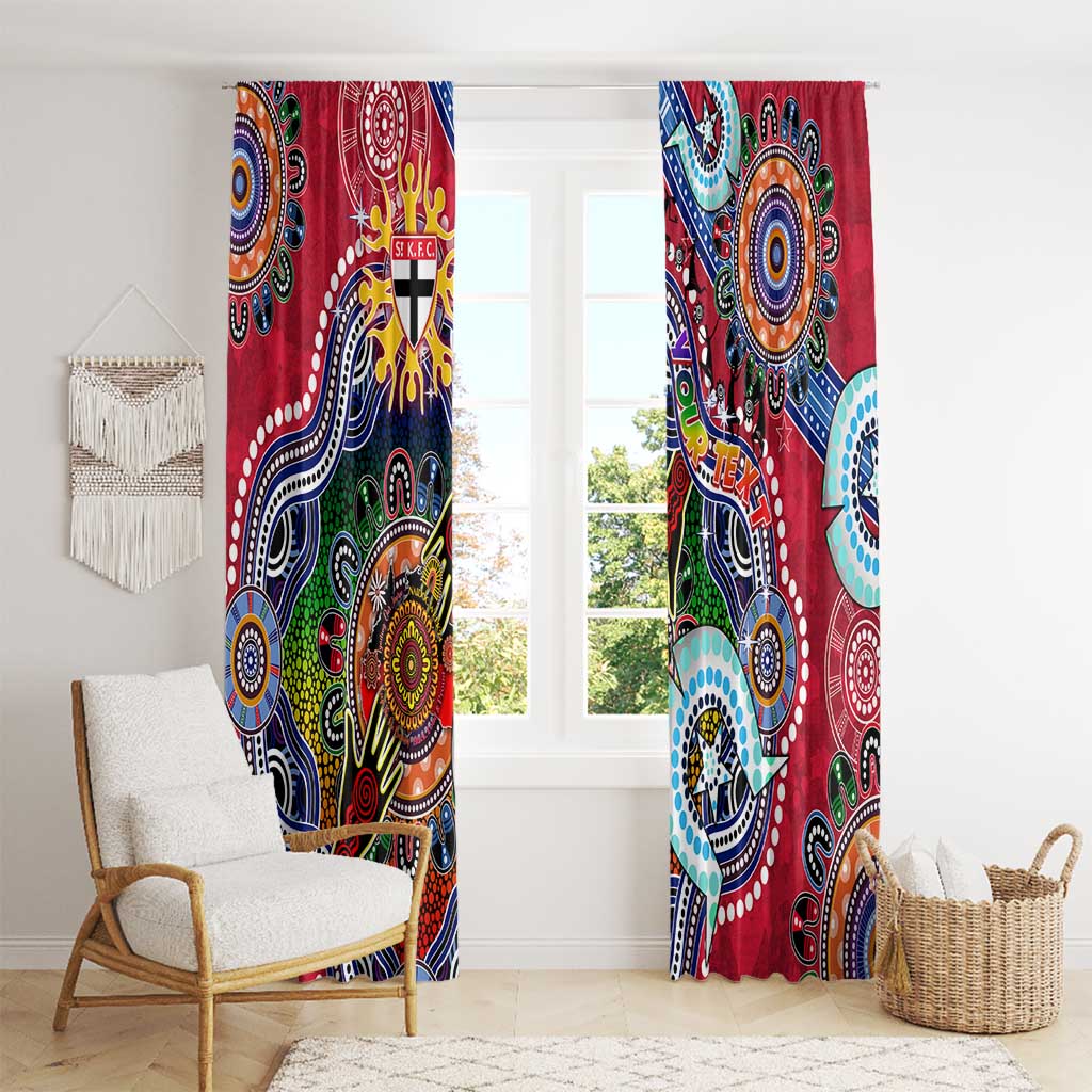 Custom NAIDOC Week 2024 St Kilda Saints Window Curtain Australia Aboriginal Dot Painting