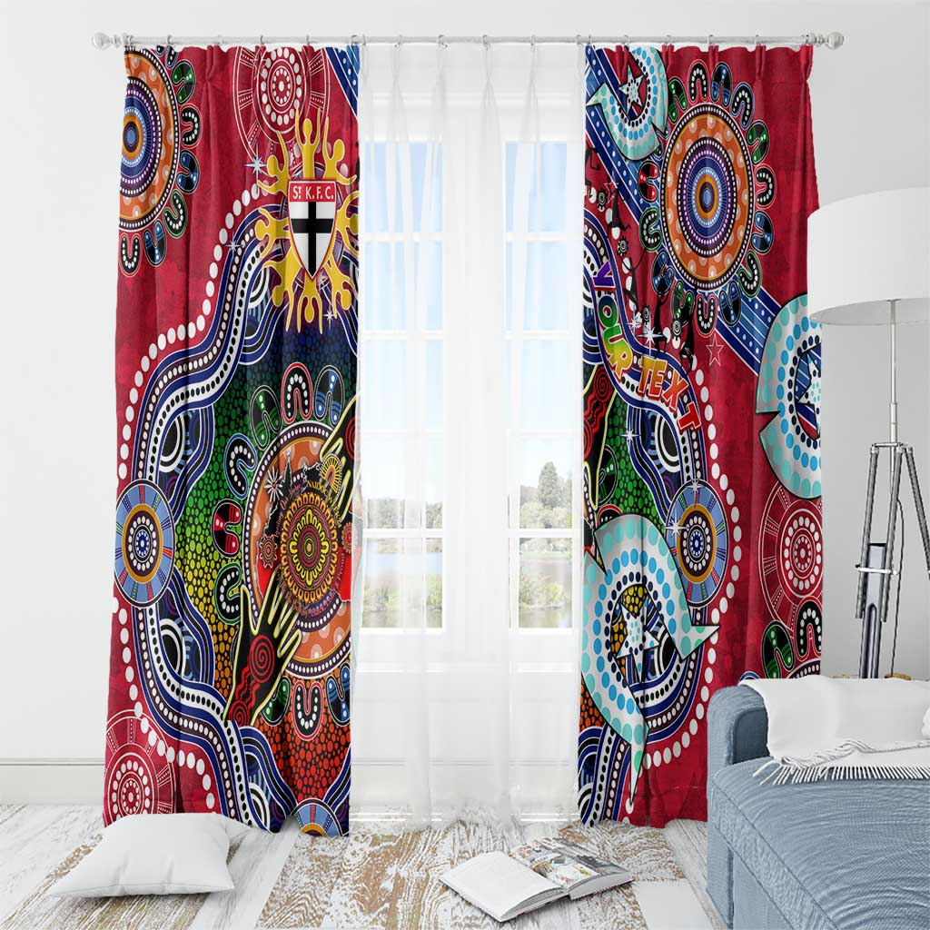 Custom NAIDOC Week 2024 St Kilda Saints Window Curtain Australia Aboriginal Dot Painting