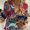 Custom NAIDOC Week 2024 St Kilda Saints Women Casual Shirt Australia Aboriginal Dot Painting