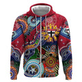 Custom NAIDOC Week 2024 St Kilda Saints Zip Hoodie Australia Aboriginal Dot Painting