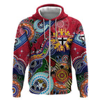 Custom NAIDOC Week 2024 St Kilda Saints Zip Hoodie Australia Aboriginal Dot Painting