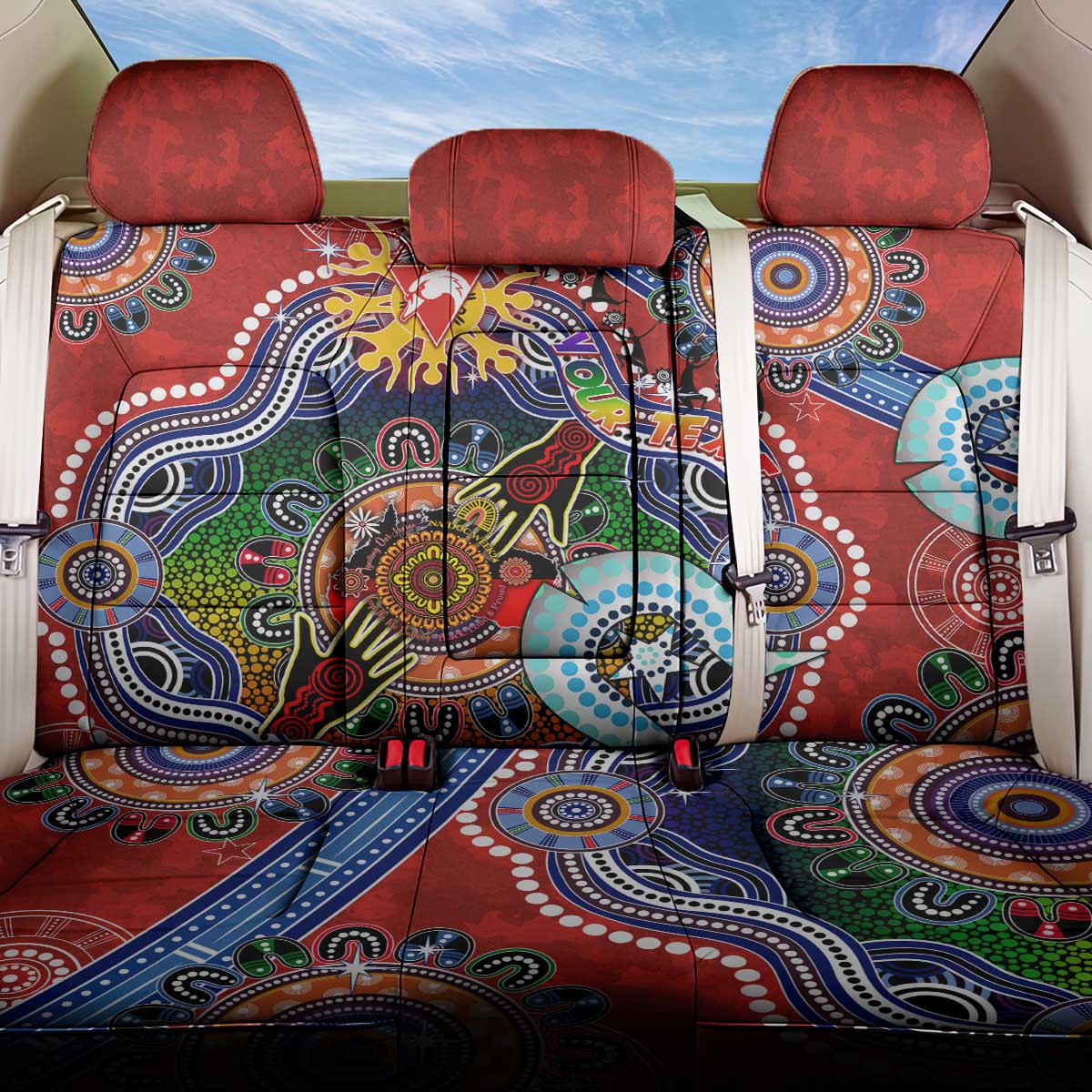 Custom NAIDOC Week 2024 Sydney Swans Back Car Seat Cover Australia Aboriginal Dot Painting