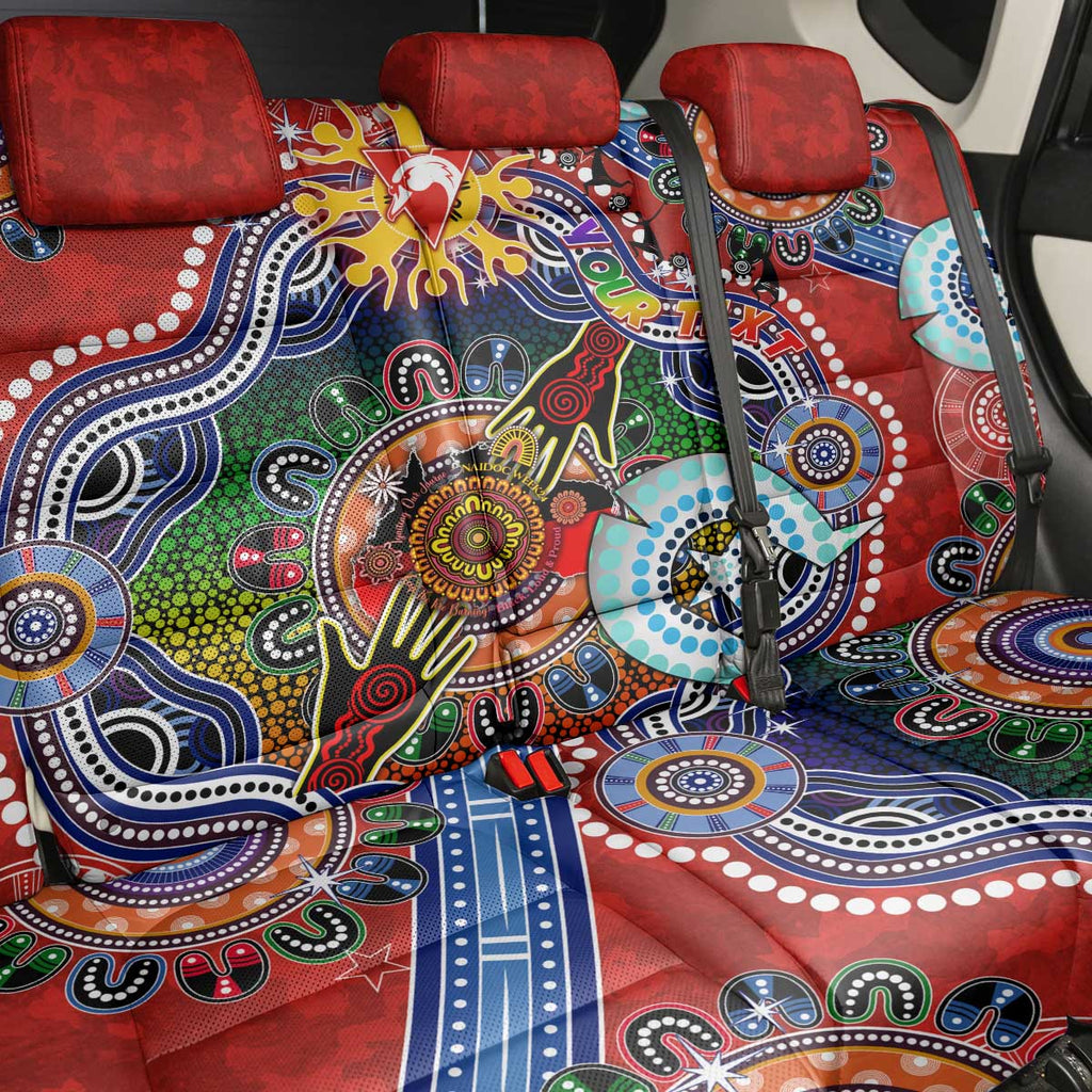 Custom NAIDOC Week 2024 Sydney Swans Back Car Seat Cover Australia Aboriginal Dot Painting
