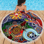 Custom NAIDOC Week 2024 Sydney Swans Beach Blanket Australia Aboriginal Dot Painting