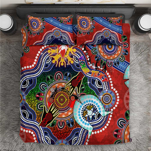 Custom NAIDOC Week 2024 Sydney Swans Bedding Set Australia Aboriginal Dot Painting