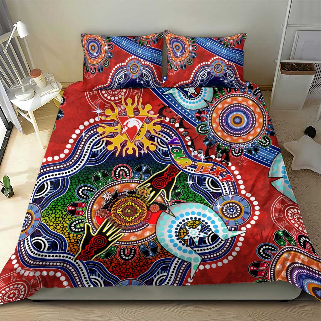 Custom NAIDOC Week 2024 Sydney Swans Bedding Set Australia Aboriginal Dot Painting