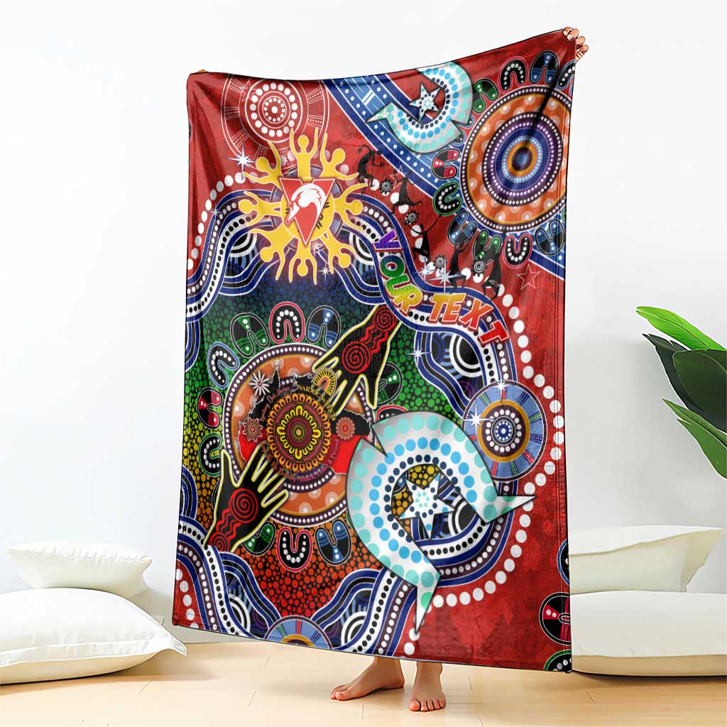 Custom NAIDOC Week 2024 Sydney Swans Blanket Australia Aboriginal Dot Painting