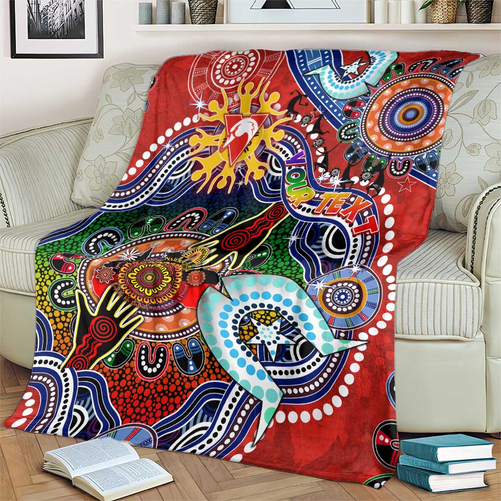 Custom NAIDOC Week 2024 Sydney Swans Blanket Australia Aboriginal Dot Painting