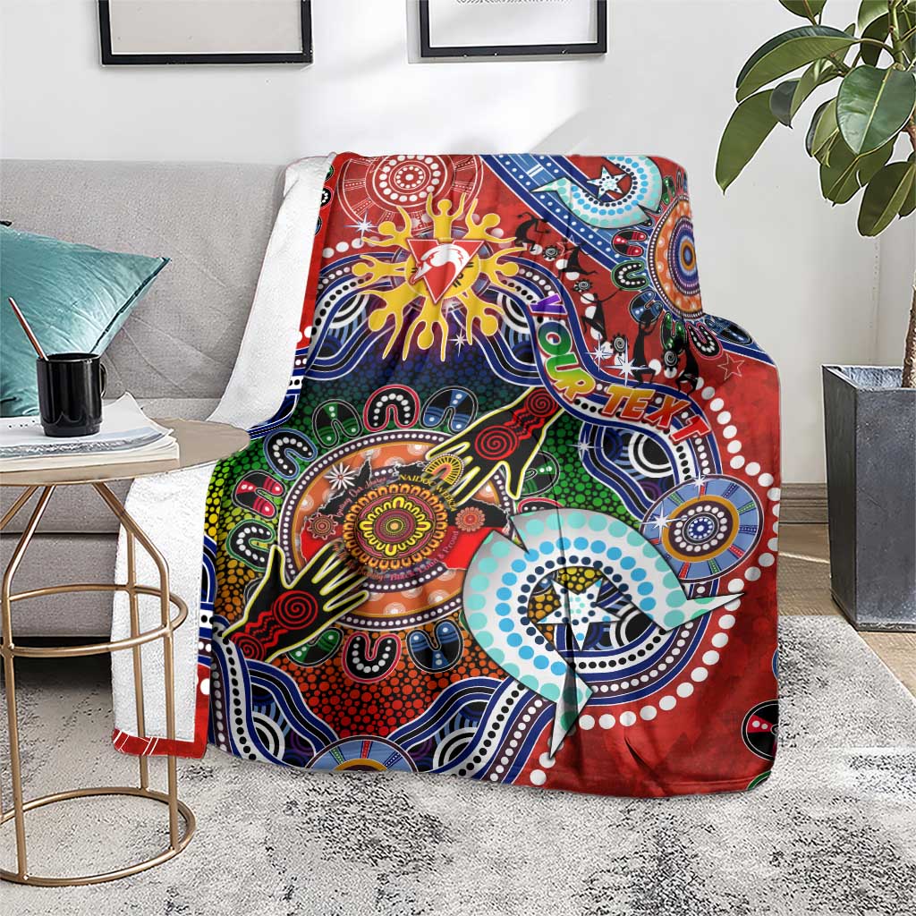Custom NAIDOC Week 2024 Sydney Swans Blanket Australia Aboriginal Dot Painting