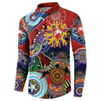Custom NAIDOC Week 2024 Sydney Swans Button Sweatshirt Australia Aboriginal Dot Painting
