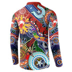Custom NAIDOC Week 2024 Sydney Swans Button Sweatshirt Australia Aboriginal Dot Painting