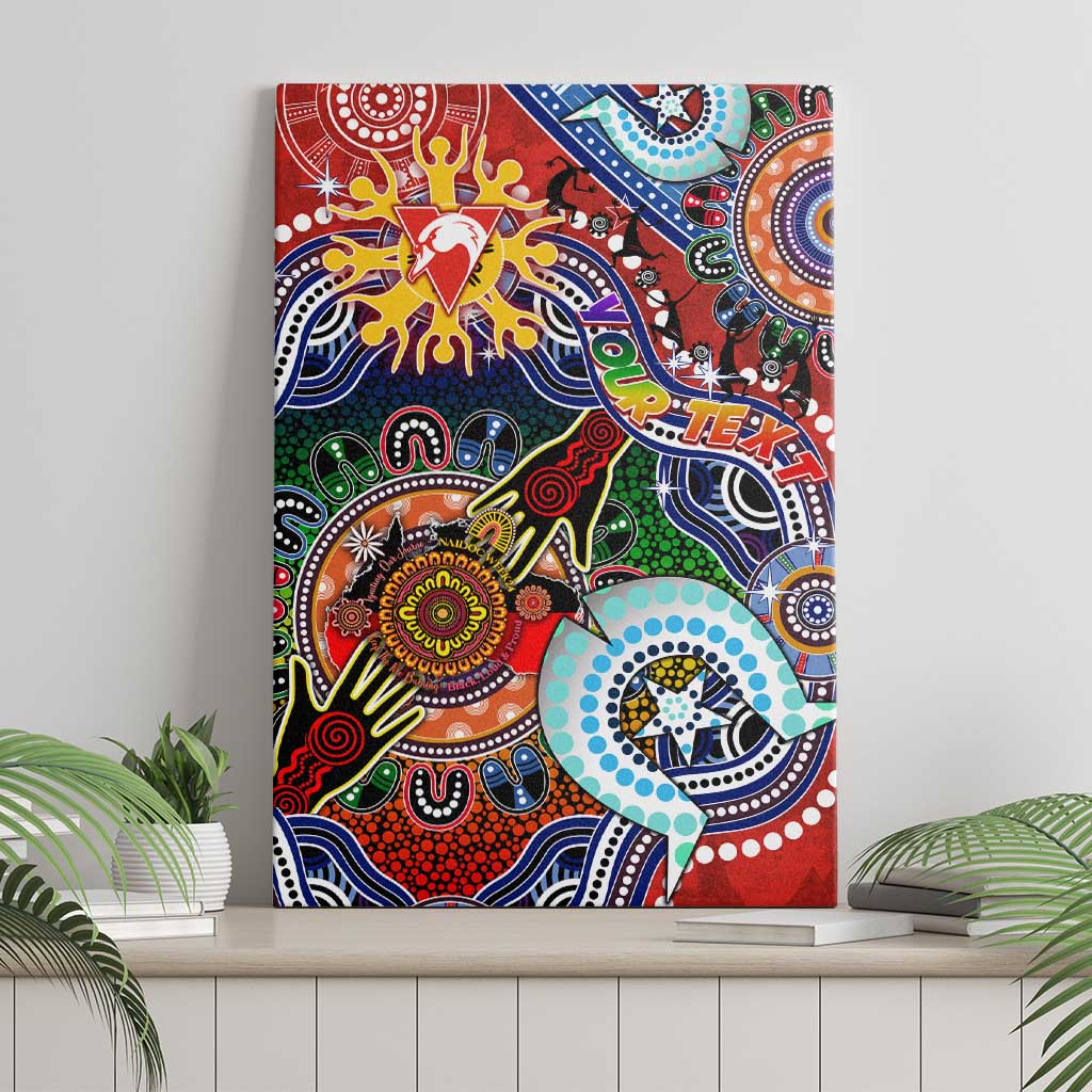 Custom NAIDOC Week 2024 Sydney Swans Canvas Wall Art Australia Aboriginal Dot Painting