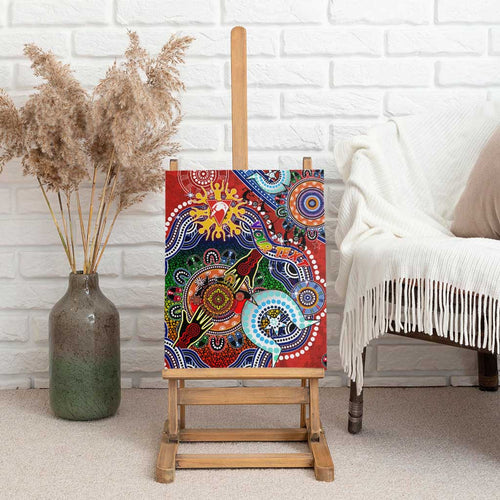 Custom NAIDOC Week 2024 Sydney Swans Canvas Wall Art Australia Aboriginal Dot Painting