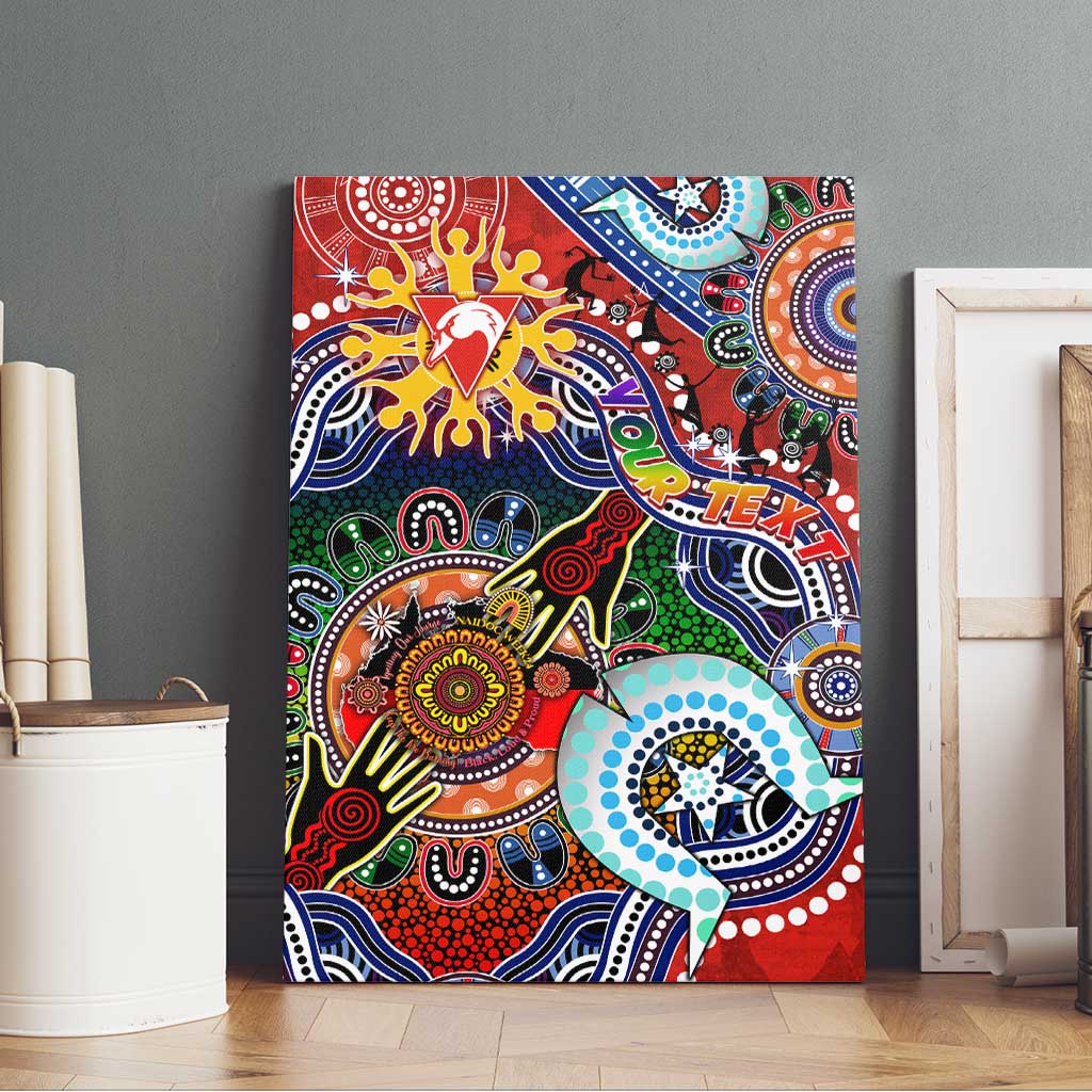 Custom NAIDOC Week 2024 Sydney Swans Canvas Wall Art Australia Aboriginal Dot Painting