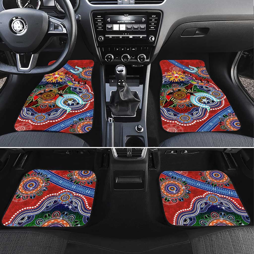 Custom NAIDOC Week 2024 Sydney Swans Car Mats Australia Aboriginal Dot Painting