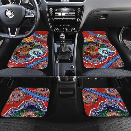Custom NAIDOC Week 2024 Sydney Swans Car Mats Australia Aboriginal Dot Painting