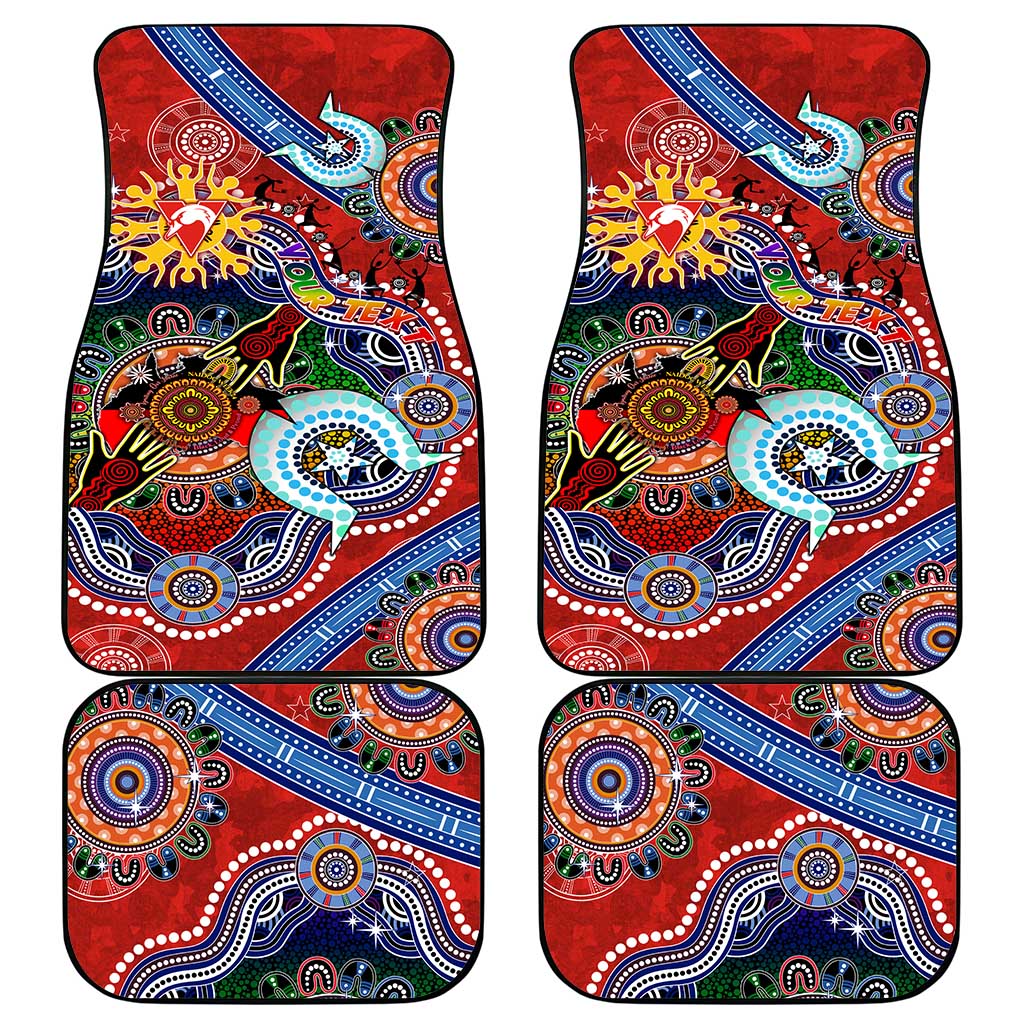 Custom NAIDOC Week 2024 Sydney Swans Car Mats Australia Aboriginal Dot Painting