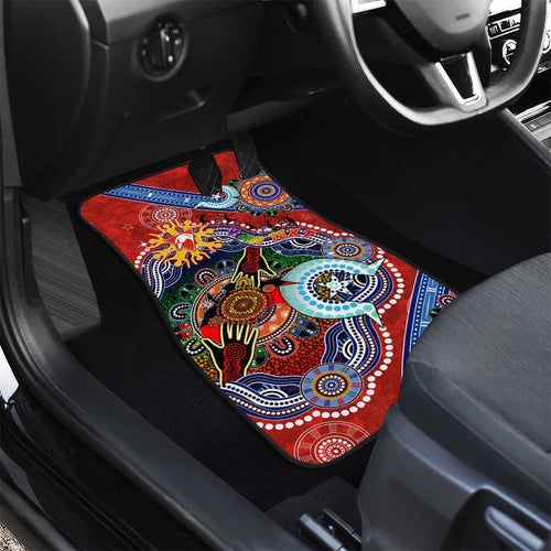 Custom NAIDOC Week 2024 Sydney Swans Car Mats Australia Aboriginal Dot Painting