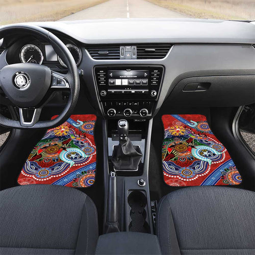 Custom NAIDOC Week 2024 Sydney Swans Car Mats Australia Aboriginal Dot Painting