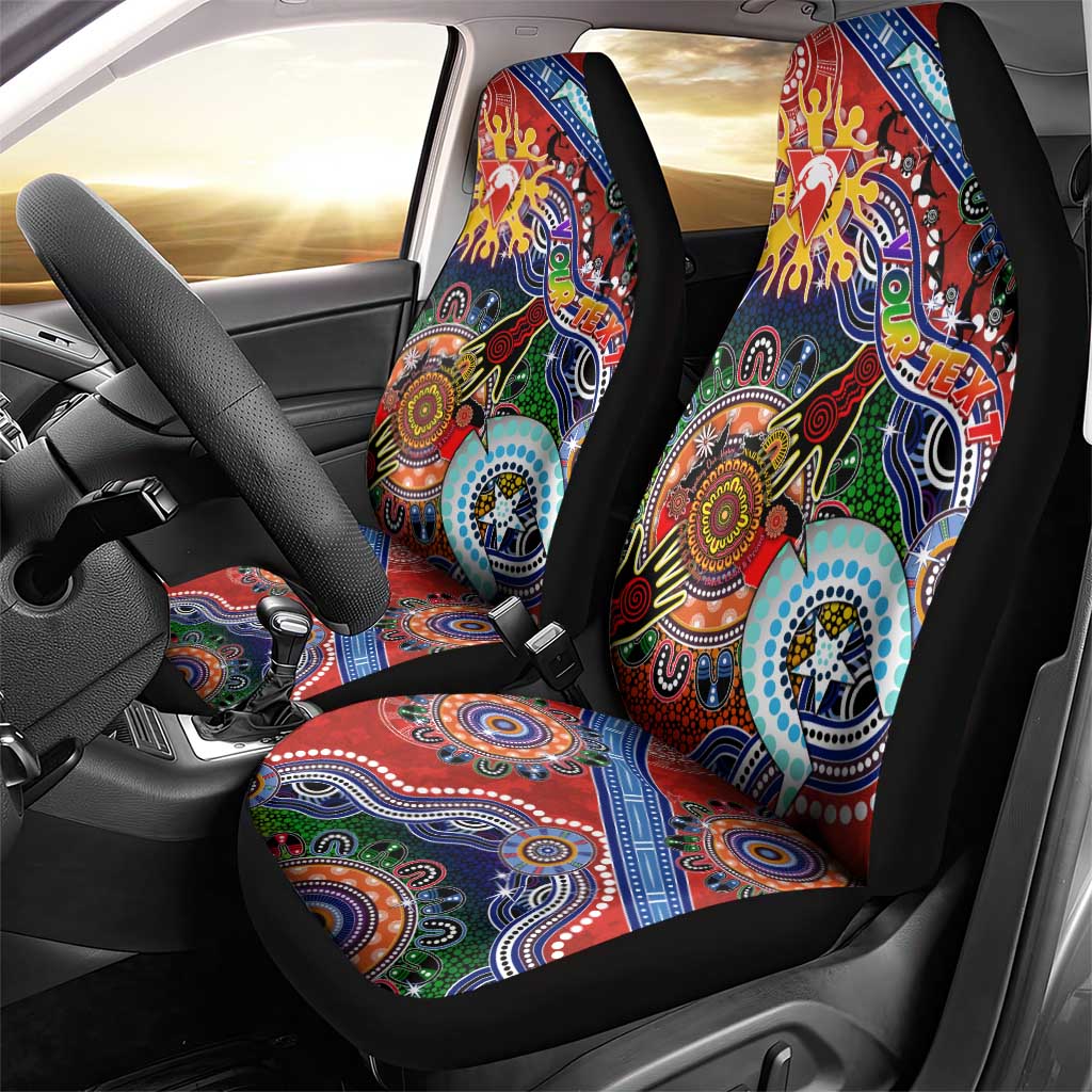 Custom NAIDOC Week 2024 Sydney Swans Car Seat Cover Australia Aboriginal Dot Painting