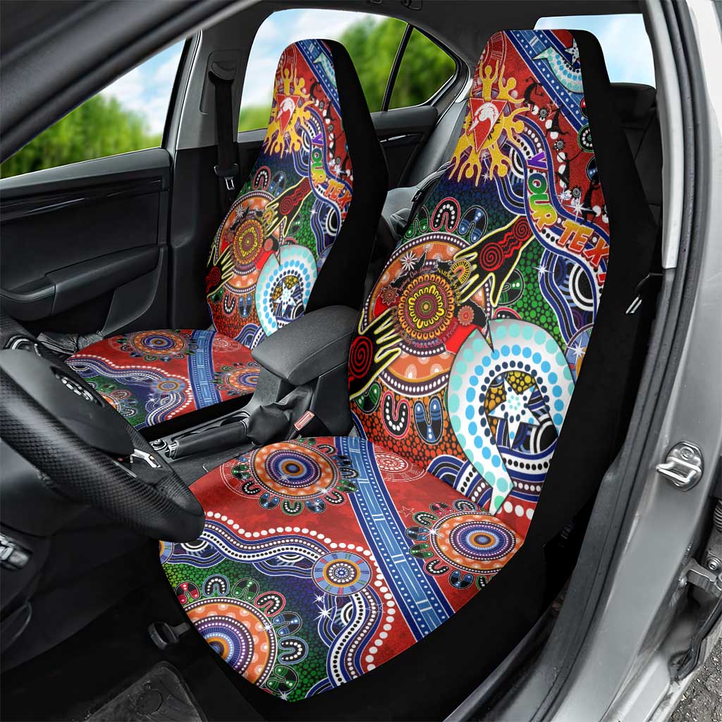 Custom NAIDOC Week 2024 Sydney Swans Car Seat Cover Australia Aboriginal Dot Painting