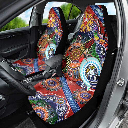 Custom NAIDOC Week 2024 Sydney Swans Car Seat Cover Australia Aboriginal Dot Painting