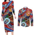 Custom NAIDOC Week 2024 Sydney Swans Couples Matching Long Sleeve Bodycon Dress and Long Sleeve Button Shirt Australia Aboriginal Dot Painting