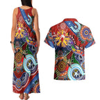 Custom NAIDOC Week 2024 Sydney Swans Couples Matching Tank Maxi Dress and Hawaiian Shirt Australia Aboriginal Dot Painting