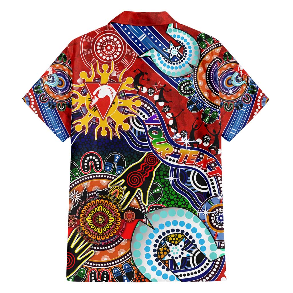 Custom NAIDOC Week 2024 Sydney Swans Family Matching Long Sleeve Bodycon Dress and Hawaiian Shirt Australia Aboriginal Dot Painting