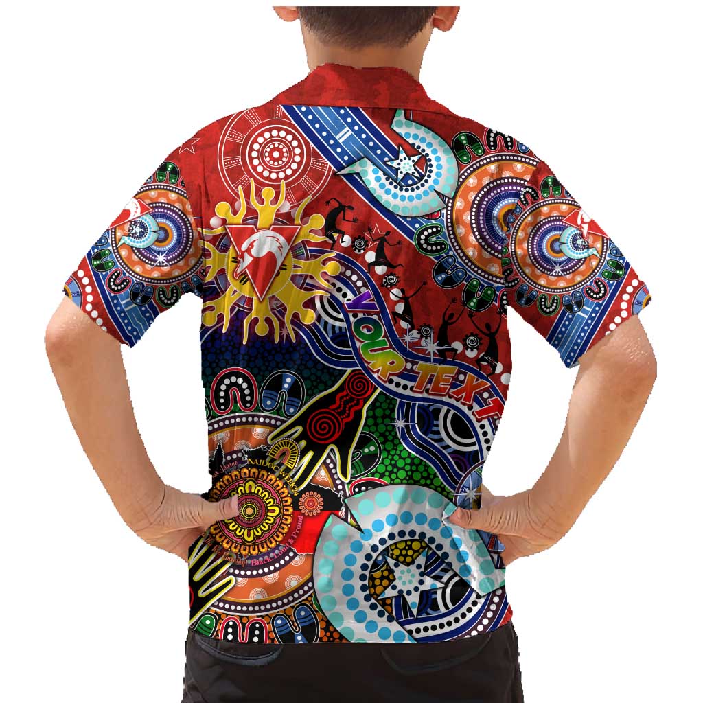 Custom NAIDOC Week 2024 Sydney Swans Family Matching Mermaid Dress and Hawaiian Shirt Australia Aboriginal Dot Painting
