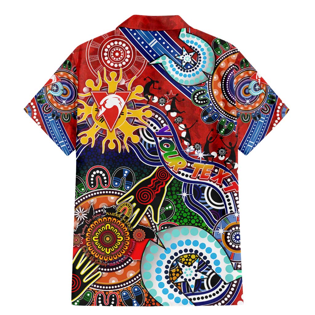 Custom NAIDOC Week 2024 Sydney Swans Family Matching Mermaid Dress and Hawaiian Shirt Australia Aboriginal Dot Painting