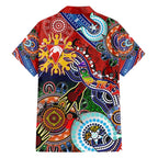 Custom NAIDOC Week 2024 Sydney Swans Family Matching Off The Shoulder Long Sleeve Dress and Hawaiian Shirt Australia Aboriginal Dot Painting