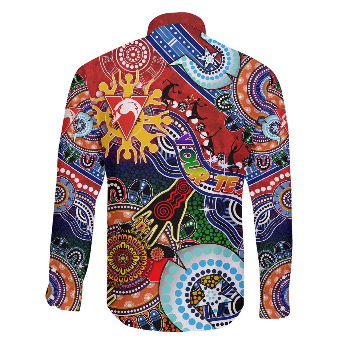 Custom NAIDOC Week 2024 Sydney Swans Family Matching Off Shoulder Short Dress and Hawaiian Shirt Australia Aboriginal Dot Painting