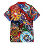 Custom NAIDOC Week 2024 Sydney Swans Family Matching Short Sleeve Bodycon Dress and Hawaiian Shirt Australia Aboriginal Dot Painting